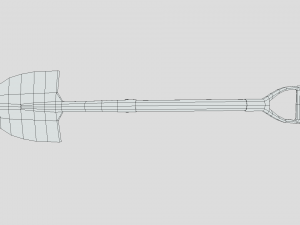 low poly cartoon shovel Modello 3D