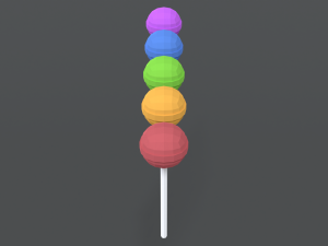 low poly cartoon lollipops Modèle 3D