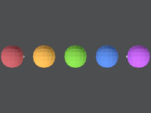 low poly cartoon lollipops 3D Model