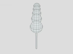 low poly cartoon lollipops 3D Model
