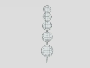 low poly cartoon lollipops 3D Model