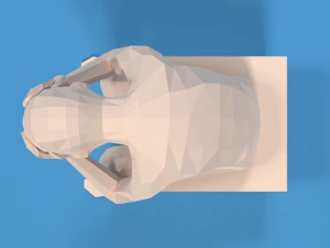 low poly kid sitting sad 3D Model