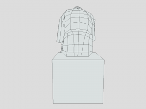 low poly kid sitting sad 3D Model