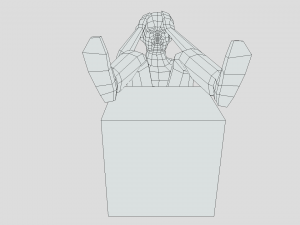 low poly kid sitting sad 3D Model