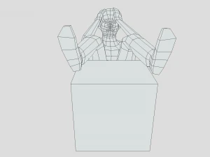 low poly kid sitting sad 3D Model