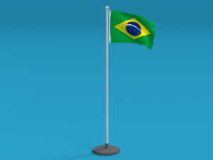 low poly seamless animated brazil flag 3D 모델