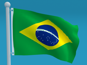 low poly seamless animated brazil flag Modèle 3D