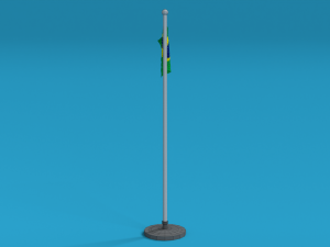 low poly seamless animated brazil flag Modèle 3D