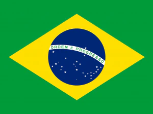 low poly seamless animated brazil flag 3D Model