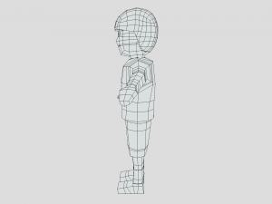 low poly cartoon basketball player Model 3D