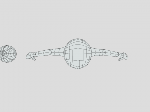 low poly cartoon basketball player Model 3D