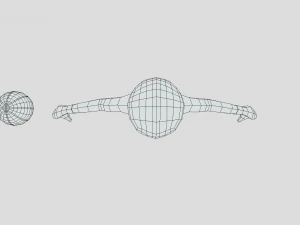 low poly cartoon basketball player 3D Model