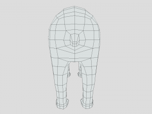 low poly cartoon tapir Model 3D