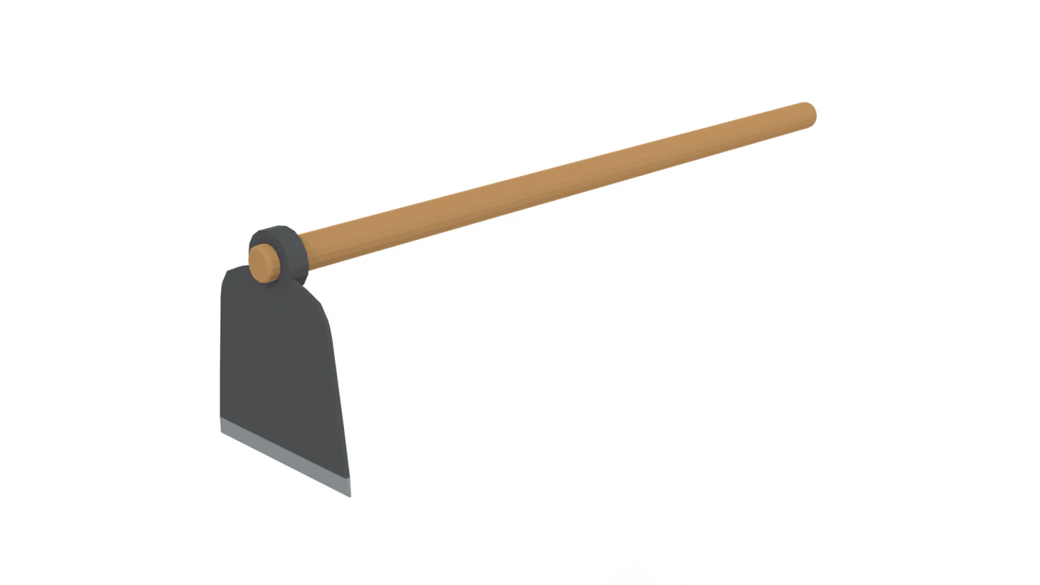 low poly cartoon hoe 3D Model .c4d .max .obj .3ds .fbx .stl .blend 