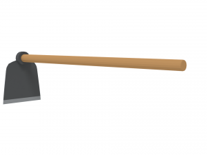 low poly cartoon hoe Modello 3D