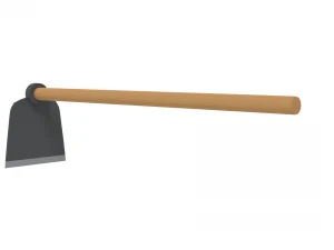 low poly cartoon hoe 3D Model
