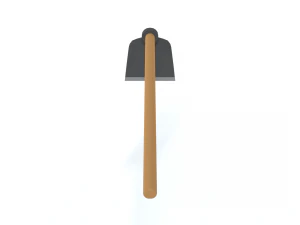 low poly cartoon hoe 3D Model