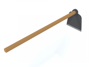 low poly cartoon hoe Modello 3D