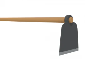 low poly cartoon hoe 3D Model