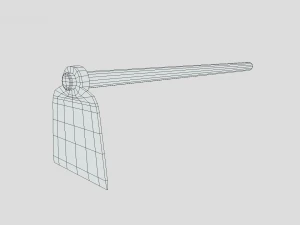 low poly cartoon hoe 3D Model