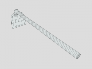 low poly cartoon hoe Modello 3D