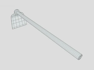 low poly cartoon hoe 3D Model