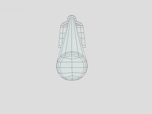 low poly cartoon hoe 3D Model
