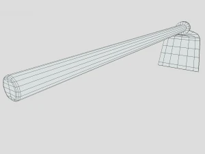 low poly cartoon hoe 3D Model