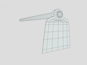 low poly cartoon hoe 3D Model