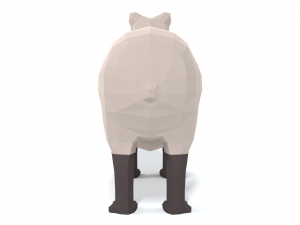 low poly cartoon capybara Modelo 3D