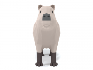 low poly cartoon capybara Modelo 3D