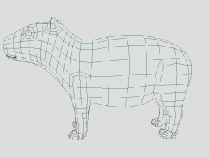 low poly cartoon capybara Modelo 3D
