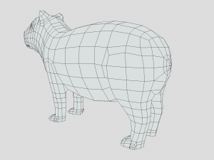 low poly cartoon capybara Modelo 3D