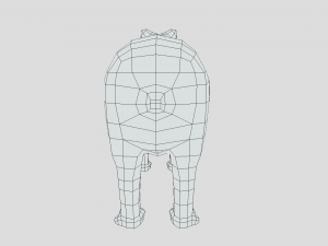 low poly cartoon capybara Modelo 3D