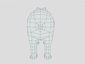 low poly cartoon capybara 3D Model