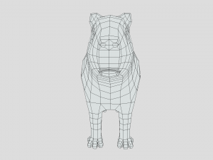 low poly cartoon capybara Modelo 3D