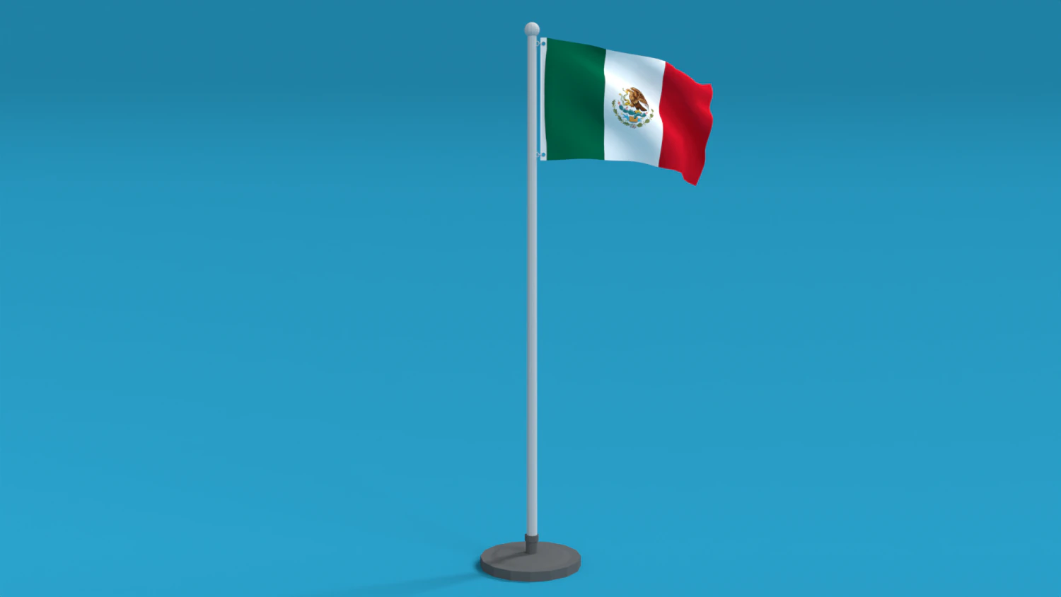low poly seamless animated mexico flag 3D Model .c4d .max .obj .3ds .fbx .stl .blend 