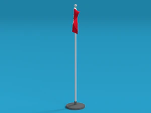 low poly seamless animated mexico flag 3D Model