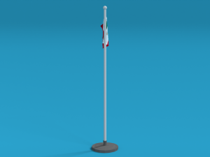 low poly seamless animated mexico flag 3D Model
