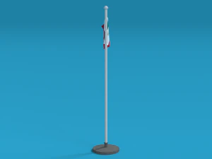 low poly seamless animated mexico flag 3D Model