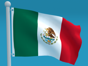low poly seamless animated mexico flag 3D Model