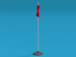 low poly seamless animated mexico flag 3D Model