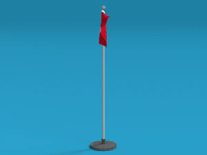 low poly seamless animated mexico flag 3D Model