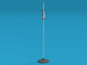 low poly seamless animated mexico flag 3D Model