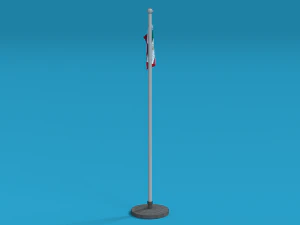 low poly seamless animated mexico flag 3D Model