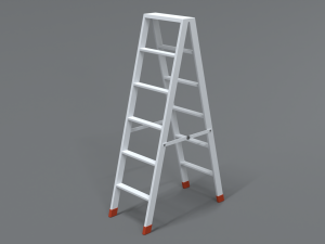 low poly cartoon aluminium ladder 3Dモデル