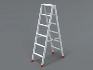 &eacute;chelle en aluminium de dessin anim&eacute; low poly Modèle 3D