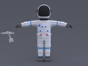laag poly cartoonastronaut 3D Model