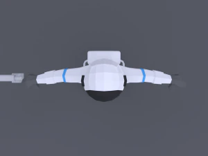 low poly cartoon astronaut 3D Model