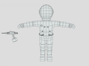 low poly cartoon astronaut 3D Model